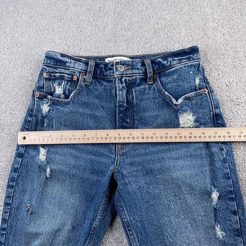 Abercrombie and Fitch‎ Jeans Womens 6 Short Blue Skinny High Rise Distressed